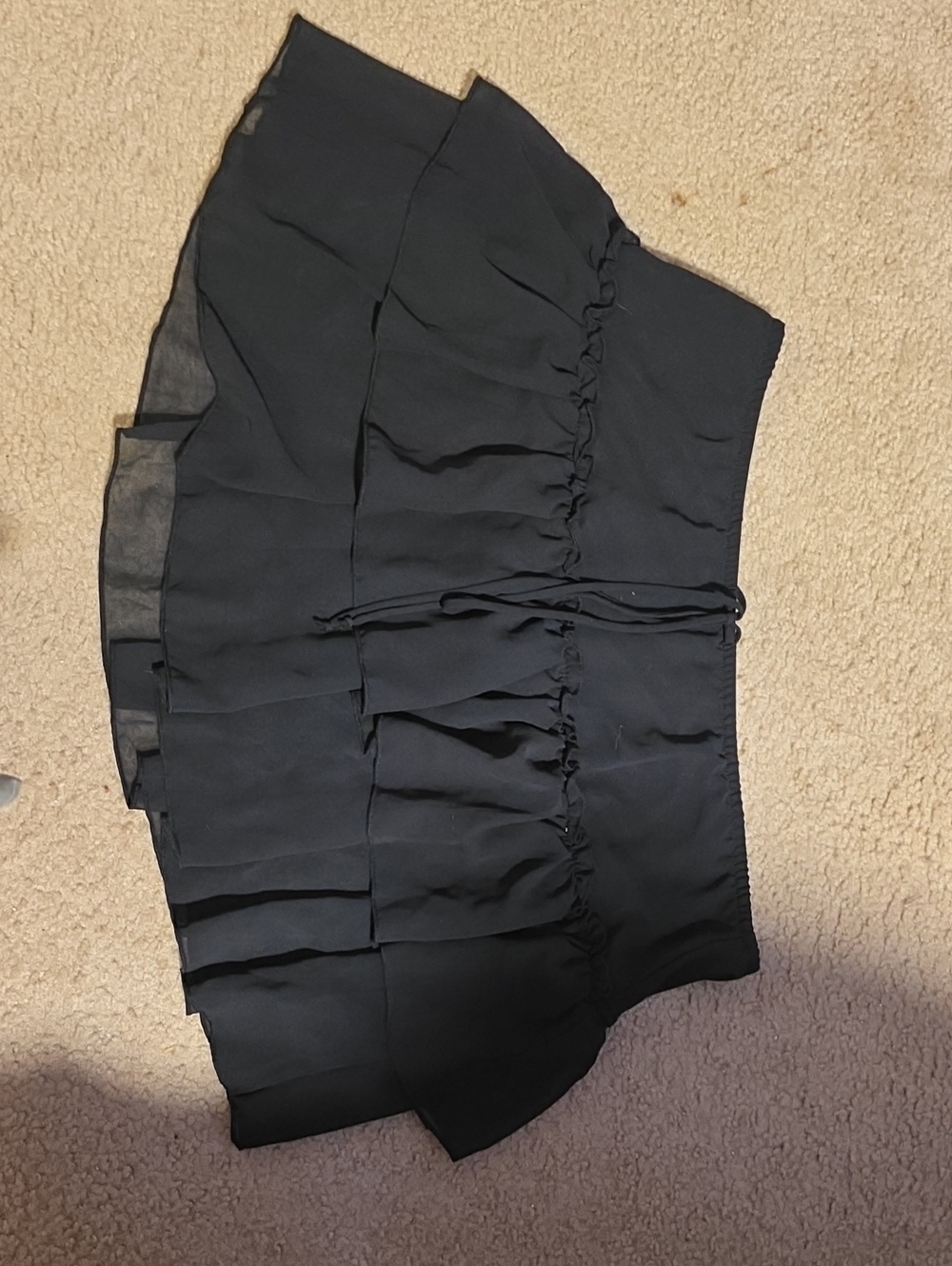 wild fable Black Ruffled Mini Skirt